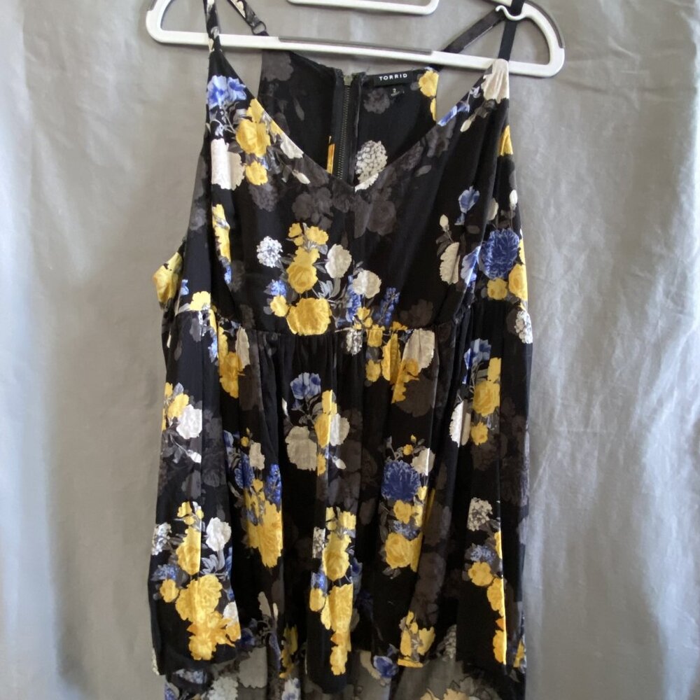 Torrid Babydoll Hi-Low Challis Sweetheart Cami - Picture 4 of 7